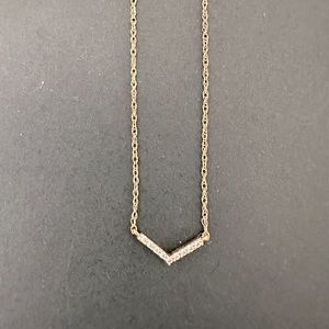 Macy’s Fine Jewelry Gold 10K with CZ V Chevron pendant necklace